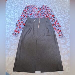 Chiffon polka dot dress